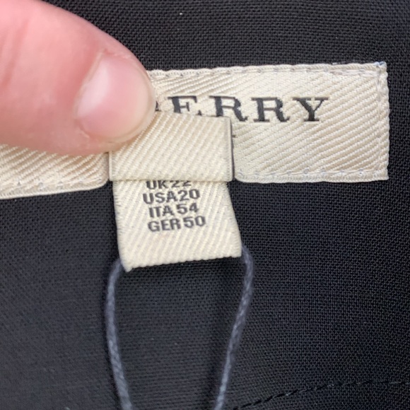 Burberry London Women's Size 20 Black Skirt Classic 98% Wool Lined Knee Length - Picture 6 of 14